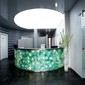 Empfang gebogenes Glas